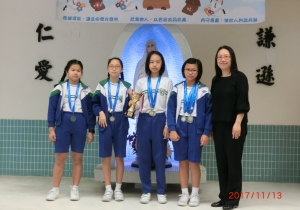 九龍東區小學校際游泳比賽 (17-18)  女子團體甲組  第六名  女子4 X 50米自由泳接力賽    第四名